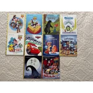 Little Golden Book Disney Cars, Toy Story, Brave, Lady & the Tramp - 10 Book Lot